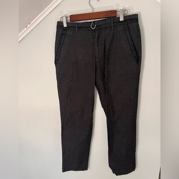 Armani Exchange 30 short women’s gray black tuxedo style slim fit pants - Picture 1 of 8